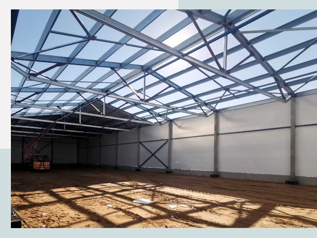 Строительство сенохранилищ в Алексеевке