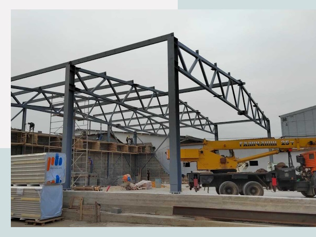 Строительство цехов в Алексеевке