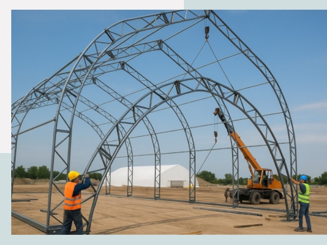 Монтаж ангаров в Алексеевке от 607 руб. - Надежно и быстро